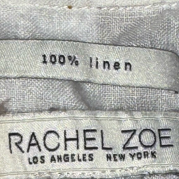 Rachel Zoe 100% Linen Striped Shirt Dress Tunic Medium Bust Boho resort - Picture 8 of 9